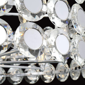 Eurofase Perrene, Chandelier, 8-Light, 32", Chrome, Clear Glass – Eurofase Chandeliers