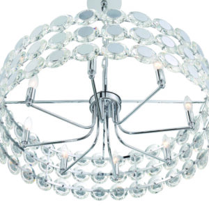 Eurofase Perrene, Chandelier, 8-Light, 32", Chrome, Clear Glass – Eurofase Chandeliers