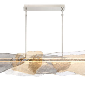 Eurofase Grotto, Chandelier, 39", Polished Nickel, Mixed Glass – Eurofase Chandeliers