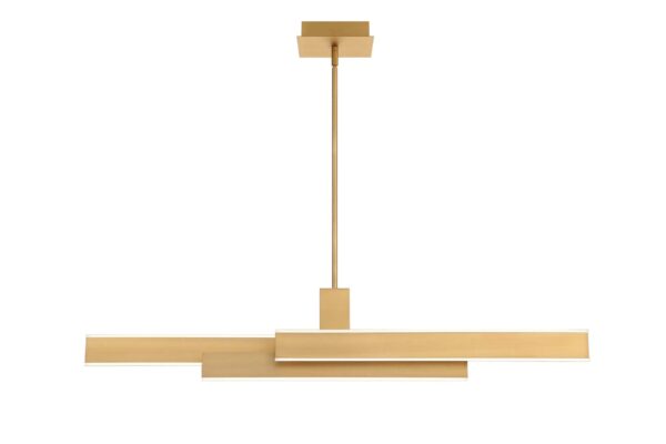 Eurofase Cameno, Chandelier, 45", Matte Gold, White Acrylic – Eurofase Chandeliers