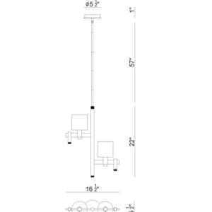 Eurofase 2-Light 22" Pendant Chandelier – Eurofase Chandeliers