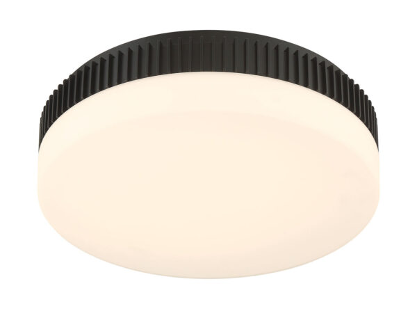 Eurofase Purgos, Flush Mount, 18", Matte Black, Opal Glass – Eurofase Flush Mounts