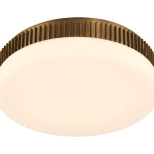 Eurofase Purgos, Flush Mount, 18", Antique Brass, Opal Glass – Eurofase Flush Mounts