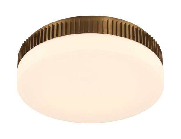Eurofase Purgos, Flush Mount, 18", Antique Brass, Opal Glass – Eurofase Flush Mounts