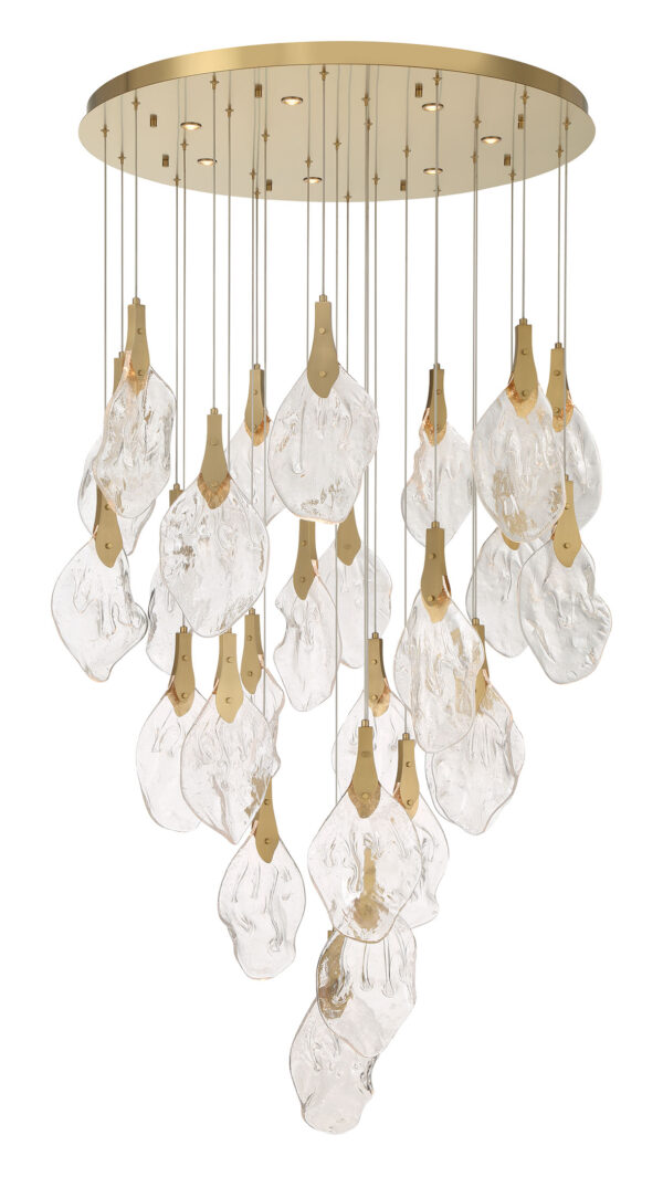 Eurofase Jateo, Chandelier, 33-Light, 40", Gold, Clear Glass – Eurofase Chandeliers