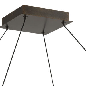 Eurofase Neoness, Chandelier, 4-Light, 34", Weathered Brass, Smoked Glass – Eurofase Chandeliers