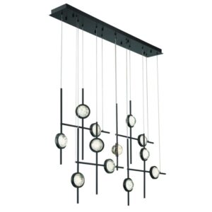 Eurofase Barletta, Chandelier , 12-Light, 53", Anodized Black – Eurofase Chandeliers