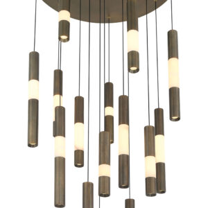 Eurofase Ronda, Chandelier , 15-Light, 32", Weathered Brass, Alabaster – Eurofase Chandeliers