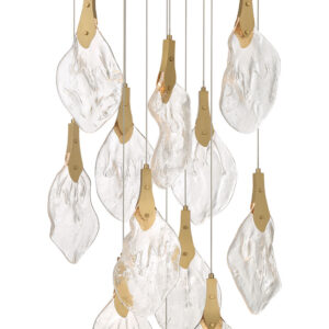 Eurofase Jateo, Chandelier, 16-Light, 24", Gold, Clear Glass – Eurofase Chandeliers