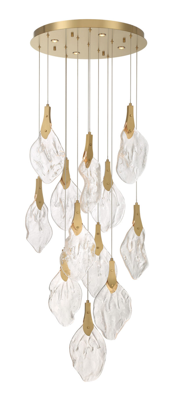 Eurofase Jateo, Chandelier, 16-Light, 24", Gold, Clear Glass – Eurofase Chandeliers