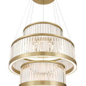 Eurofase Empra, Chandelier, 5-Light, 47", Gold, Clear Crystal – Eurofase Chandeliers