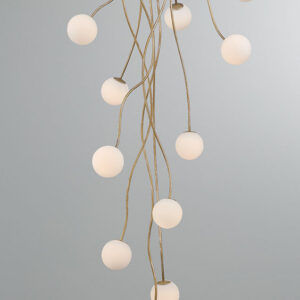 Eurofase Athena, Chandelier, 13-Light, 28", Matte Black, Opal Etched Glass – Eurofase Chandeliers