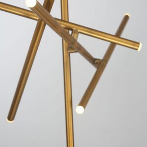 Eurofase Crossroads, Chandelier , 18-Light, 59", Brushed Brass – Eurofase Chandeliers