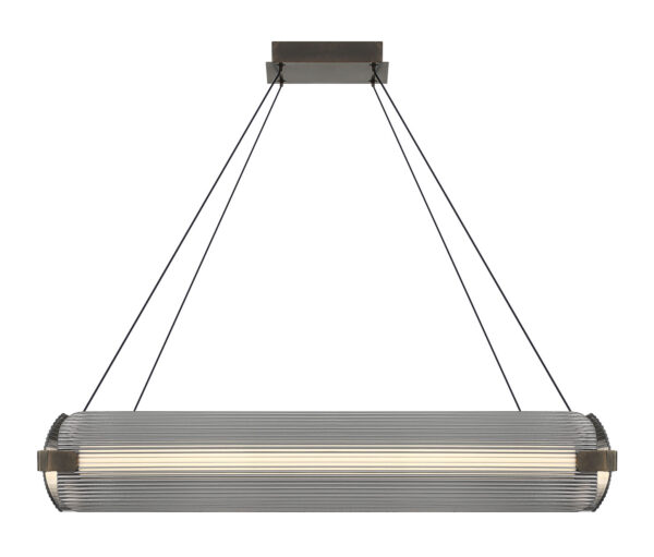 Eurofase Neoness, Chandelier, 4-Light, 34", Weathered Brass, Smoked Glass – Eurofase Chandeliers