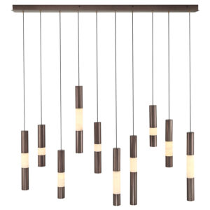 Eurofase Ronda, Chandelier , 10-Light, 50", Harlow Bronze, Alabaster – Eurofase Chandeliers
