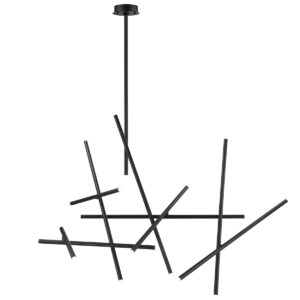 Eurofase Crossroads, Chandelier , 18-Light, 59", Matte Black – Eurofase Chandeliers