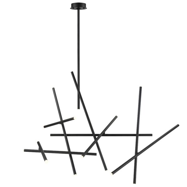 Eurofase Crossroads, Chandelier , 18-Light, 59", Matte Black – Eurofase Chandeliers