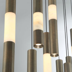 Eurofase Ronda, Chandelier , 10-Light, 50", Harlow Bronze, Alabaster – Eurofase Chandeliers