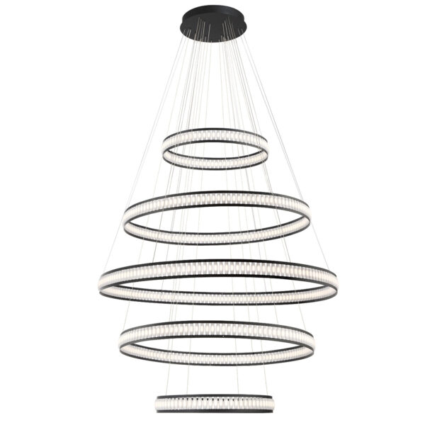 Eurofase Forster, Chandelier , 5-Light, 60", Matte Black – Eurofase Chandeliers