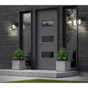 Eurofase Caswell, Outdoor, 18", Powder Coat Black, Smoked Glass – Eurofase Outdoor