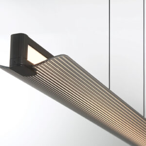 Eurofase Neoness, Chandelier, 4-Light, 67", Matte Black, Smoked Glass – Eurofase Chandeliers