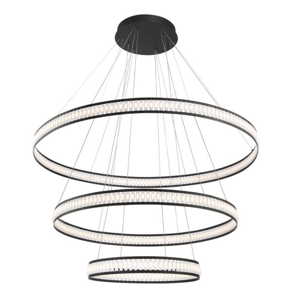 Eurofase Forster, Chandelier , 3-Light, 60", Matte Black – Eurofase Chandeliers