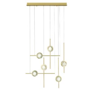 Eurofase Barletta, Chandelier , 6-Light, 32", Anodized Gold – Eurofase Chandeliers