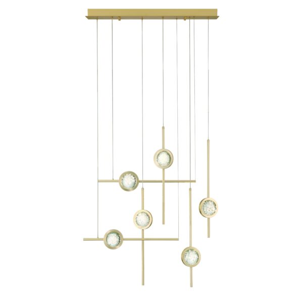 Eurofase Barletta, Chandelier , 6-Light, 32", Anodized Gold – Eurofase Chandeliers