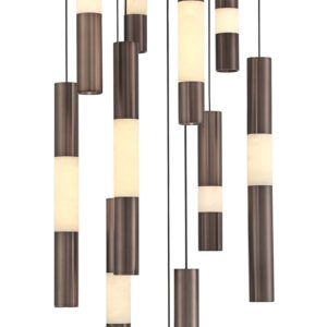 Eurofase Ronda, Chandelier , 15-Light, 32", Weathered Brass, Alabaster – Eurofase Chandeliers
