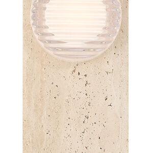 Eurofase Sternn, Outdoor, 15", Travertine, Clear Ribbed Glass – Eurofase Outdoor