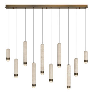 Eurofase Cambre, Chandelier , 10-Light, 50", Antique Brass, Travertine – Eurofase Chandeliers