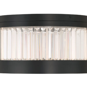 Eurofase Empra, Flush Mount, 16", Matte Black, Clear Crystal – Eurofase Flush Mounts