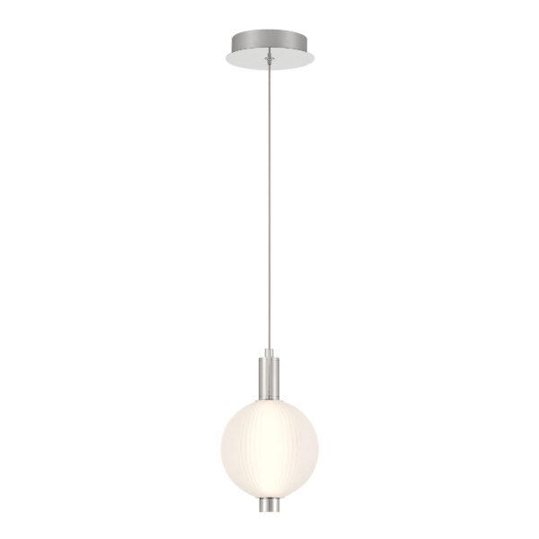 Eurofase Palmas, Pendant, 10", Polished Nickel, White Glass – Eurofase Pendants