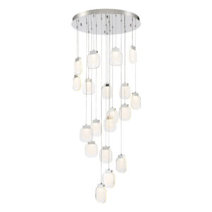 Eurofase Paget, Chandelier, 19-Light, 29", Chrome, Clear Glass – Eurofase Chandeliers