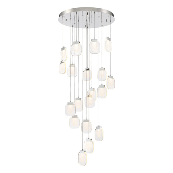 Eurofase Paget, Chandelier, 19-Light, 29", Chrome, Clear Glass – Eurofase Chandeliers