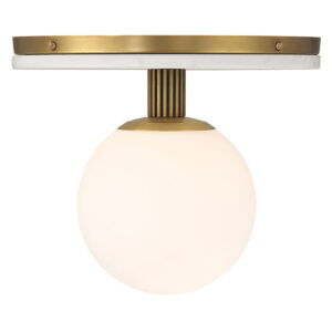 Eurofase Carnagie, Flush Mount, 8", Antique Brass, Opal Etched Glass – Eurofase Flush Mounts
