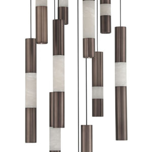 Eurofase Ronda, Chandelier , 15-Light, 32", Weathered Brass, Alabaster – Eurofase Chandeliers