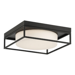 Eurofase Rover, Flush Mount, 12", Matte Black, White Glass