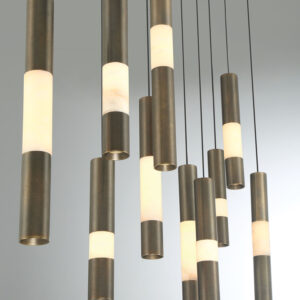 Eurofase Ronda, Chandelier , 10-Light, 50", Harlow Bronze, Alabaster – Eurofase Chandeliers