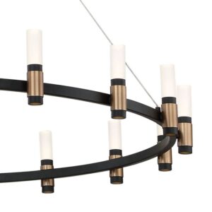Eurofase Albany, Chandelier, 51-Light, 60", Brass-Black Mix, White Acrylic – Eurofase Chandeliers