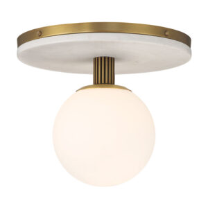 Eurofase Carnagie, Flush Mount, 8", Antique Brass, Opal Etched Glass – Eurofase Flush Mounts