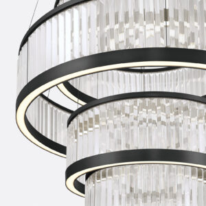 Eurofase Empra, Chandelier, 5-Light, 47", Gold, Clear Crystal – Eurofase Chandeliers