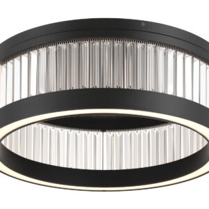 Eurofase Empra, Flush Mount, 16", Matte Black, Clear Crystal – Eurofase Flush Mounts
