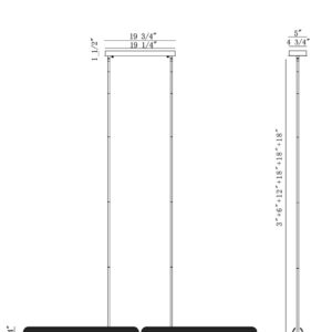Eurofase Neoness, Chandelier, 4-Light, 67", Matte Black, Smoked Glass – Eurofase Chandeliers