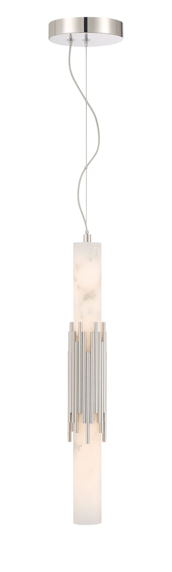 Eurofase Venna, Pendant, 23", Polished Nickel, Alabaster – Eurofase Pendants