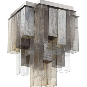 Eurofase Altesa, Flush Mount, 10-Light, 17", Chrome, Mixed Glass – Eurofase Flush Mounts