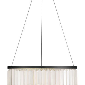 Eurofase Empra, Pendant, 24", Matte Black, Clear Crystal – Eurofase Pendants