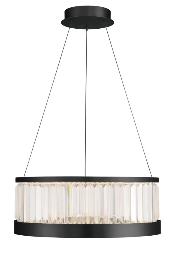 Eurofase Empra, Pendant, 24", Matte Black, Clear Crystal – Eurofase Pendants