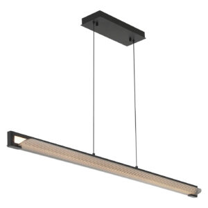 Eurofase Neoness, Chandelier, 4-Light, 67", Matte Black, Smoked Glass – Eurofase Chandeliers