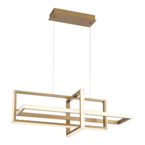 Eurofase Bordo, Chandelier, 3-Light, 38", Satin Gold Paint, White Acrylic – Eurofase Chandeliers